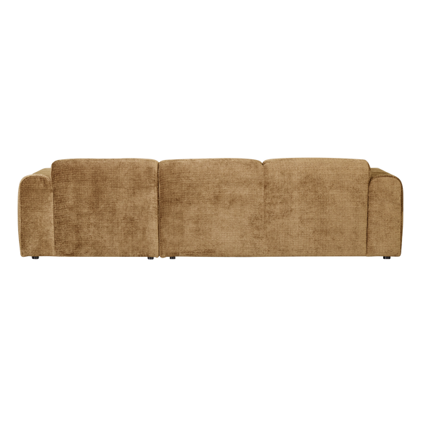 Cloud chaise longue bank rechts chenille honinggeel