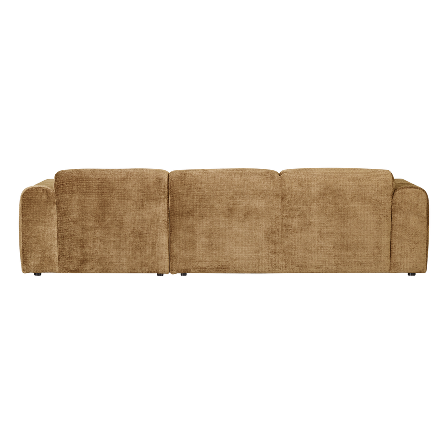 Cloud chaise longue bank rechts chenille honinggeel