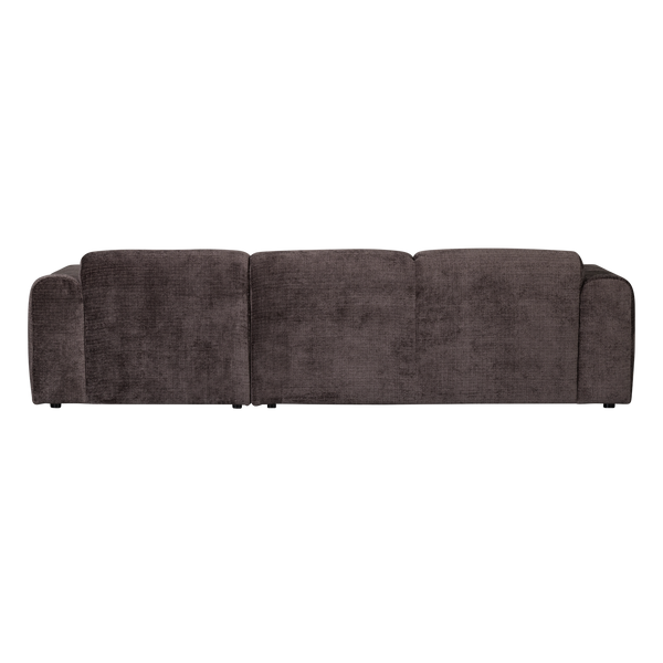 Cloud chaise longue bank rechts chenille warmbruin
