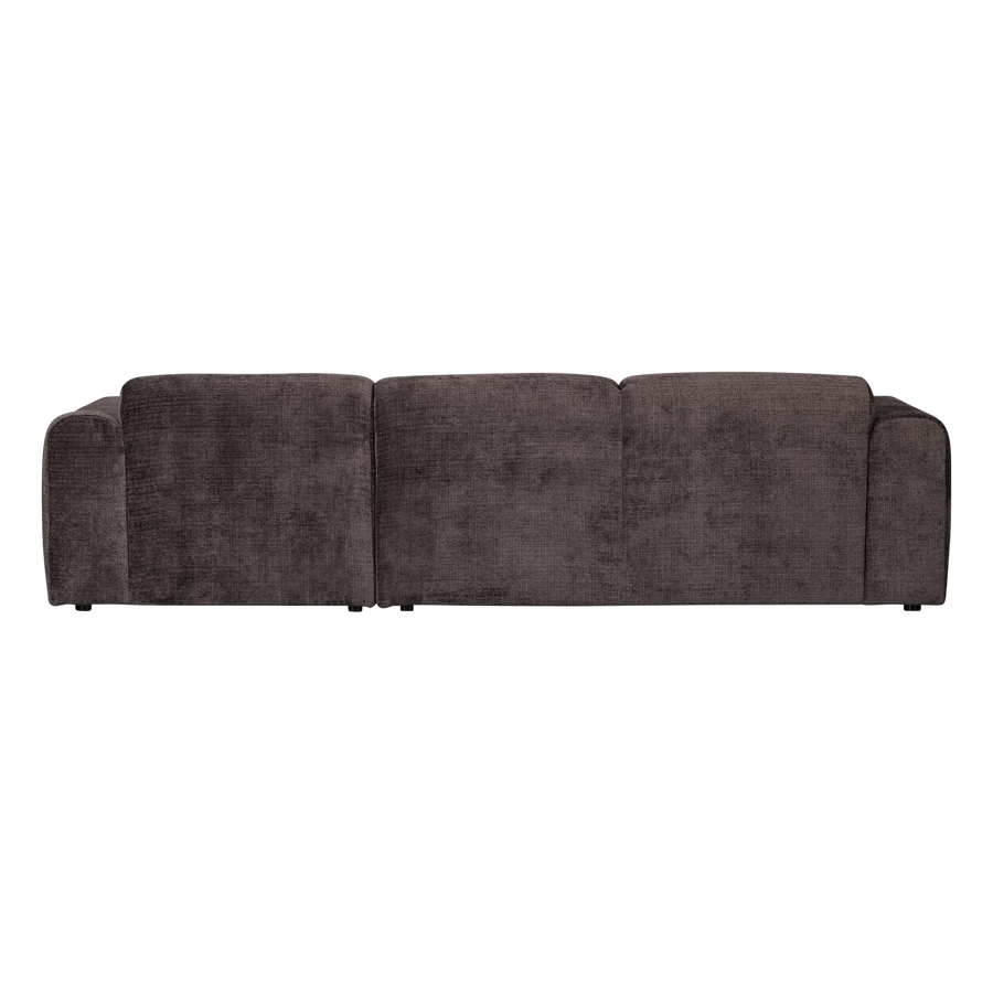 Cloud chaise longue bank rechts chenille warmbruin