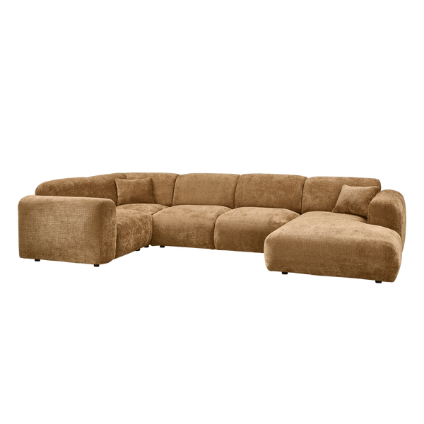 Cloud hoekbank links chenille honinggeel