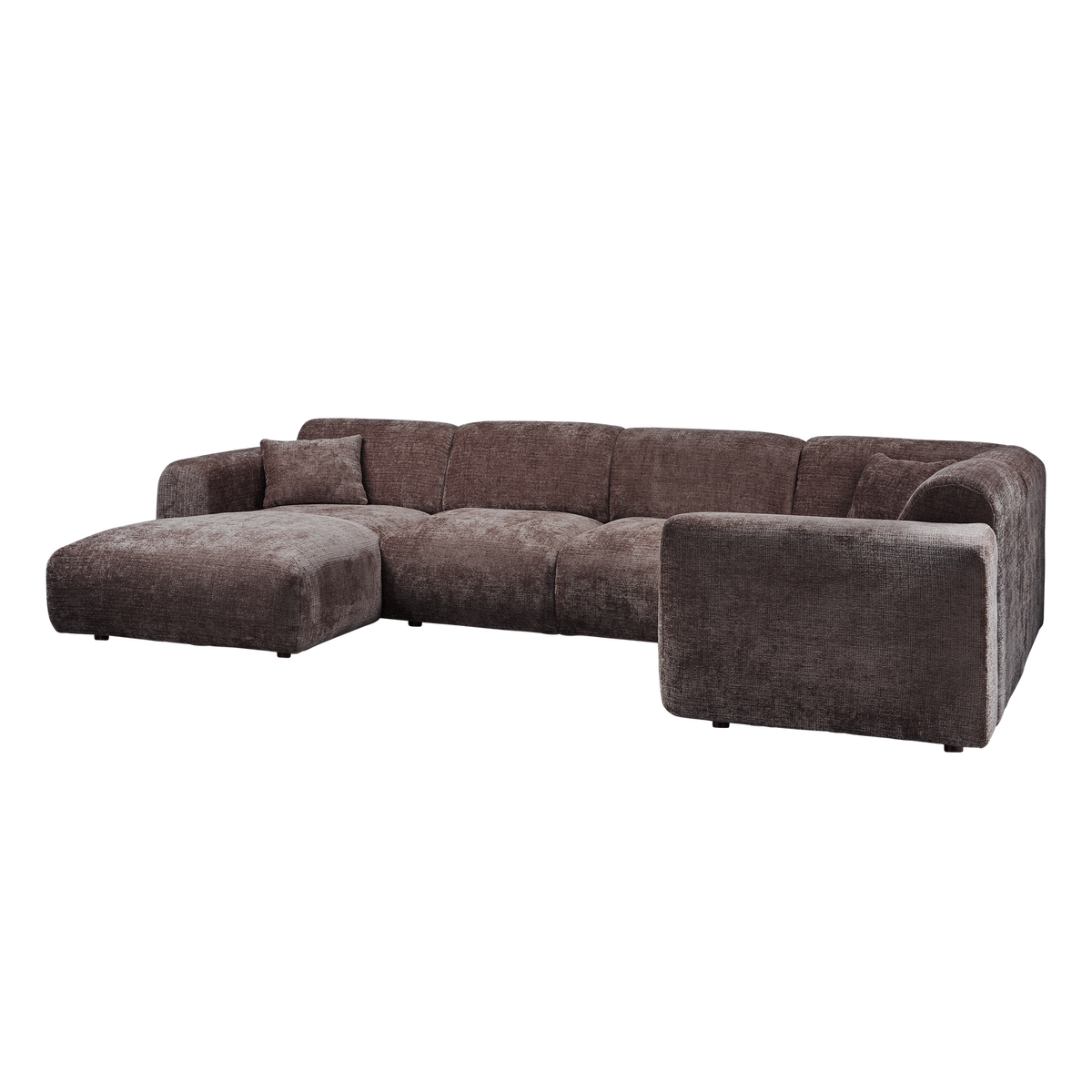 Cloud hoekbank rechts chenille warmbruin