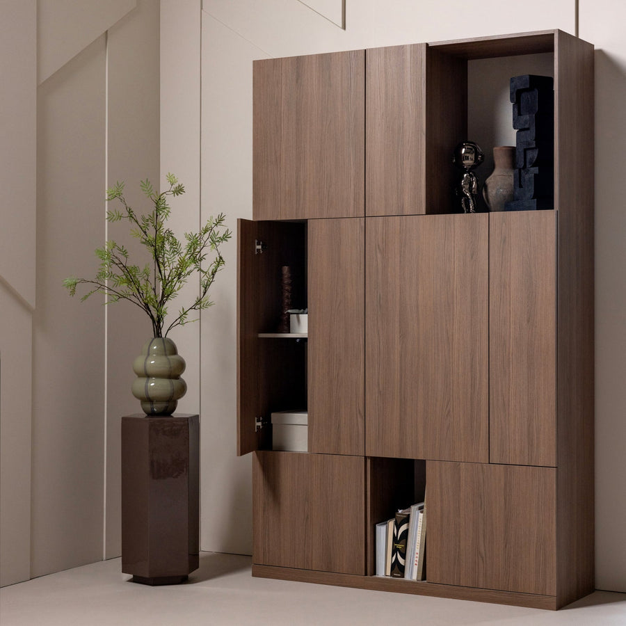 Build smalle opbergkast 54 cm eikendecor bruin