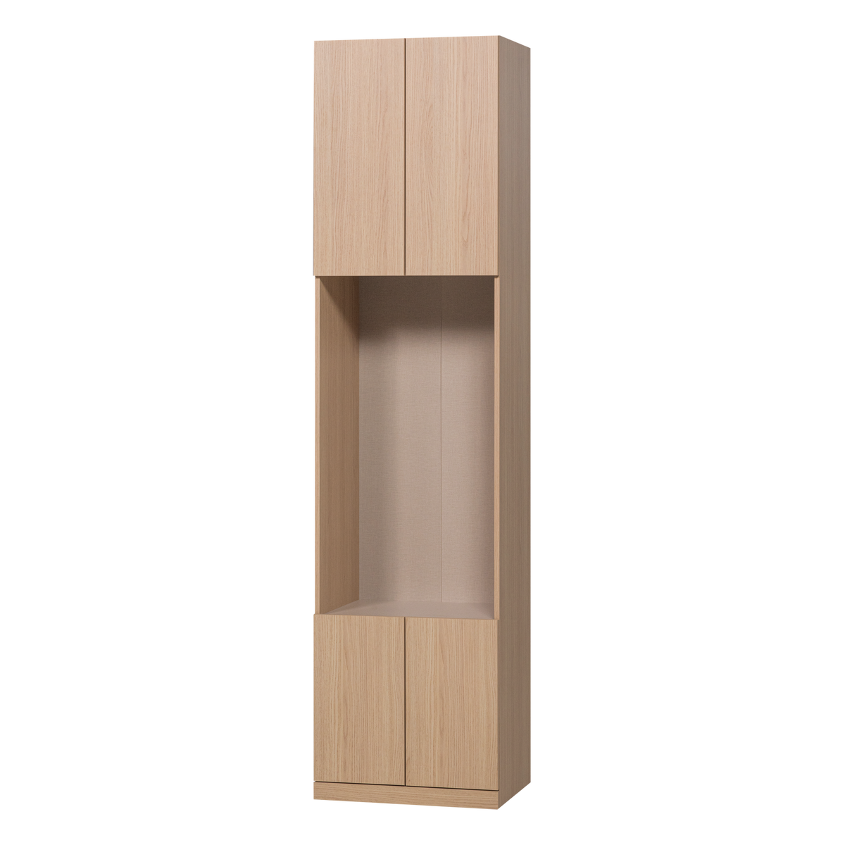 Build smalle half open kast 54 cm eikendecor naturel