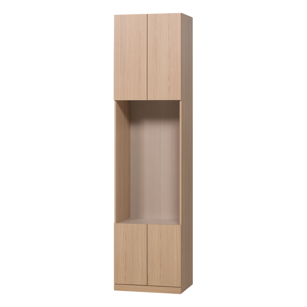 Build smalle half open kast 54 cm eikendecor naturel
