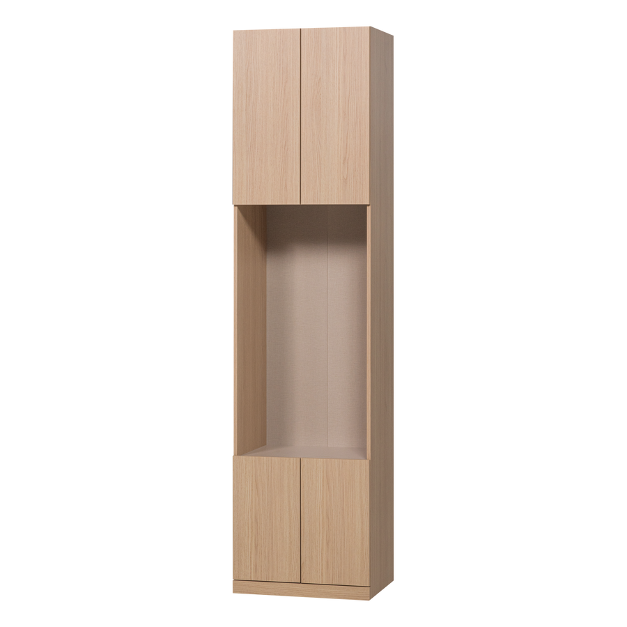 Build smalle half open kast 54 cm eikendecor naturel