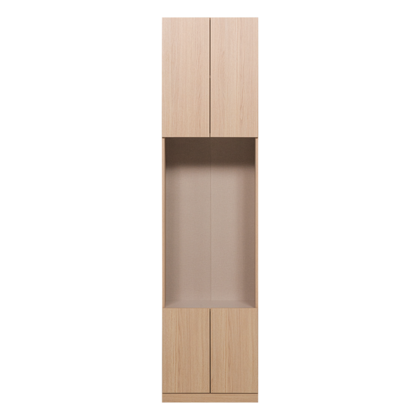 Build smalle half open kast 54 cm eikendecor naturel