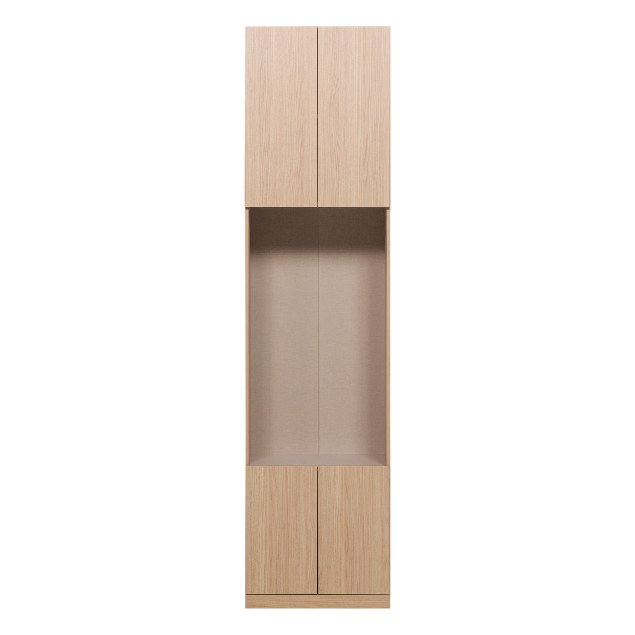 Build smalle half open kast 54 cm eikendecor naturel