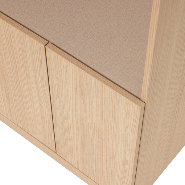 Build smalle half open kast 54 cm eikendecor naturel