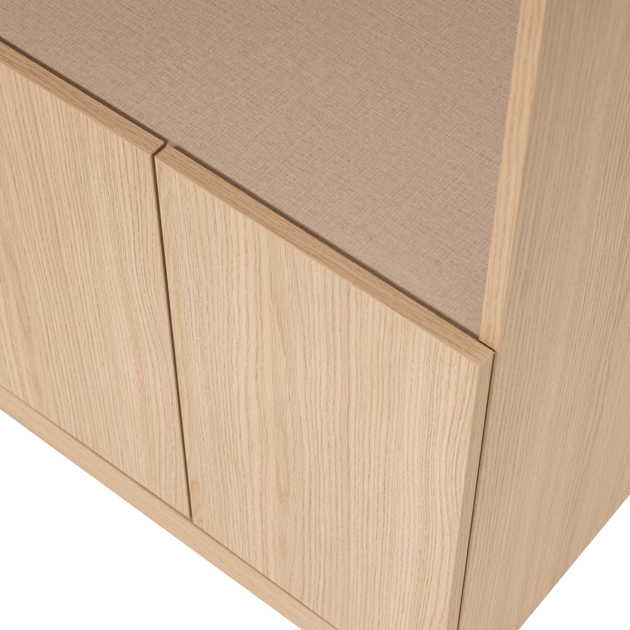 Build smalle half open kast 54 cm eikendecor naturel