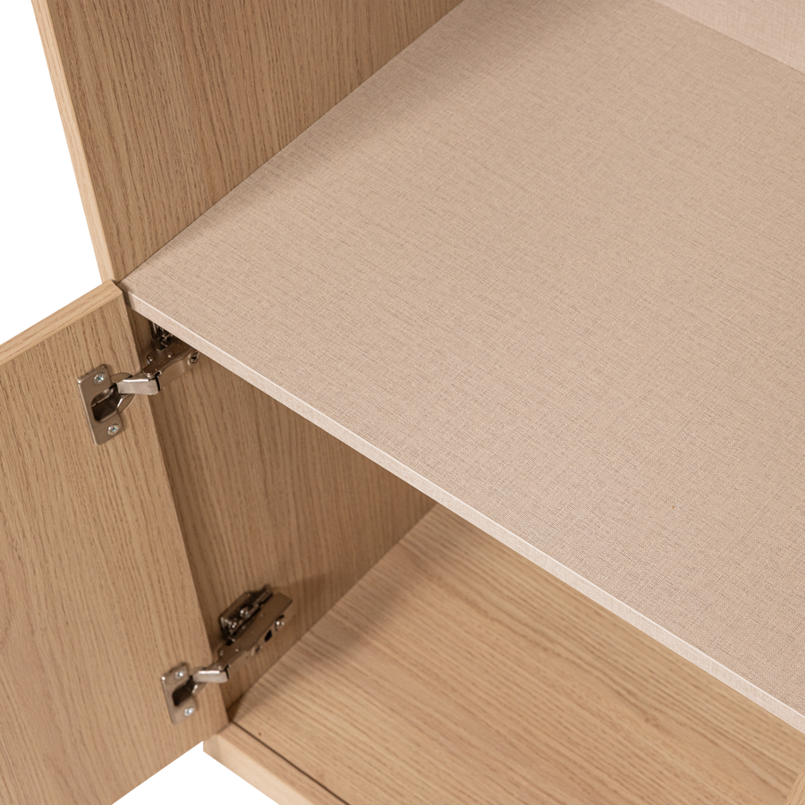 Build smalle half open kast 54 cm eikendecor naturel
