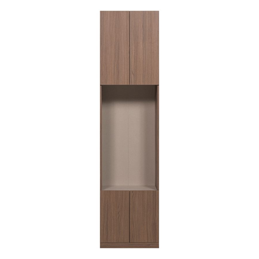 Build smalle half open kast 54 cm eikendecor bruin