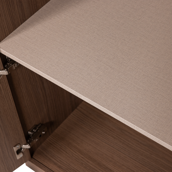 Build smalle half open kast 54 cm eikendecor bruin