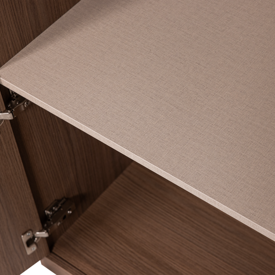 Build smalle half open kast 54 cm eikendecor bruin