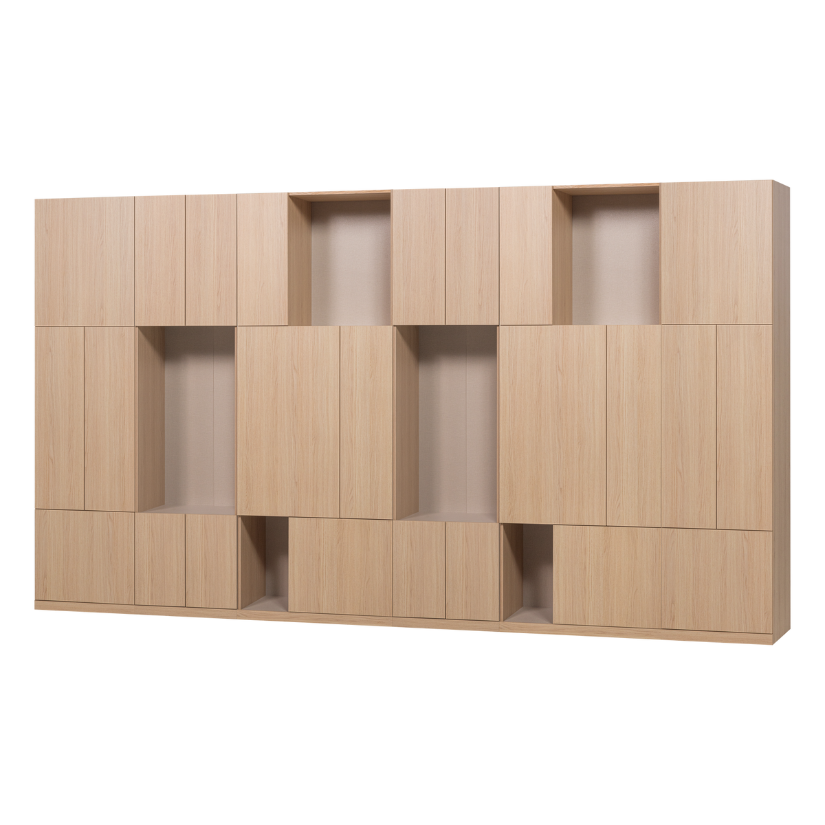 Build wandkast combinatie 376 cm eikendecor naturel