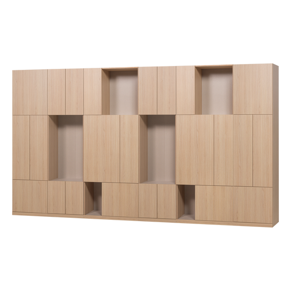 Build wandkast combinatie 376 cm eikendecor naturel