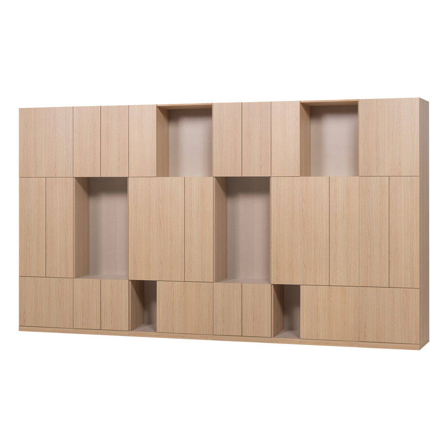 Build wandkast combinatie 376 cm eikendecor naturel
