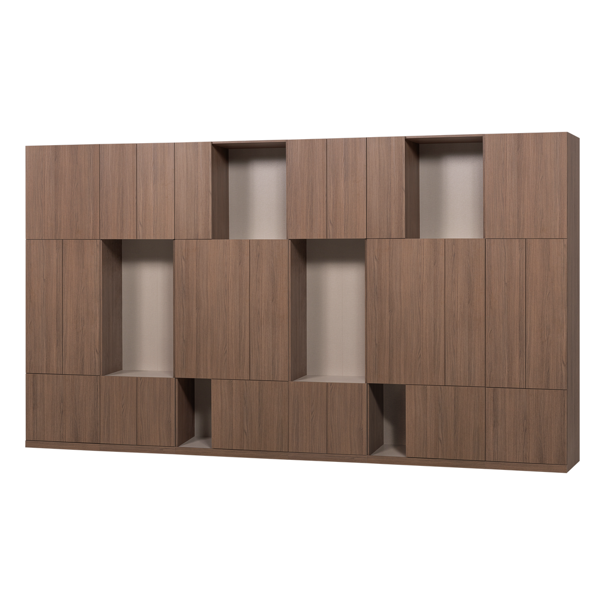 Build wandkast combinatie 376 cm eikendecor bruin