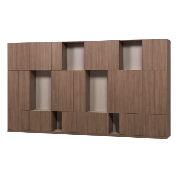 Build wandkast combinatie 376 cm eikendecor bruin