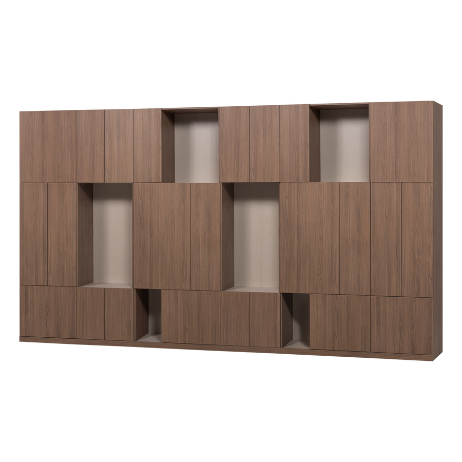 Build wandkast combinatie 376 cm eikendecor bruin
