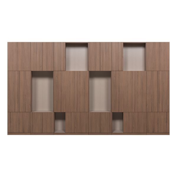 Build wandkast combinatie 376 cm eikendecor bruin