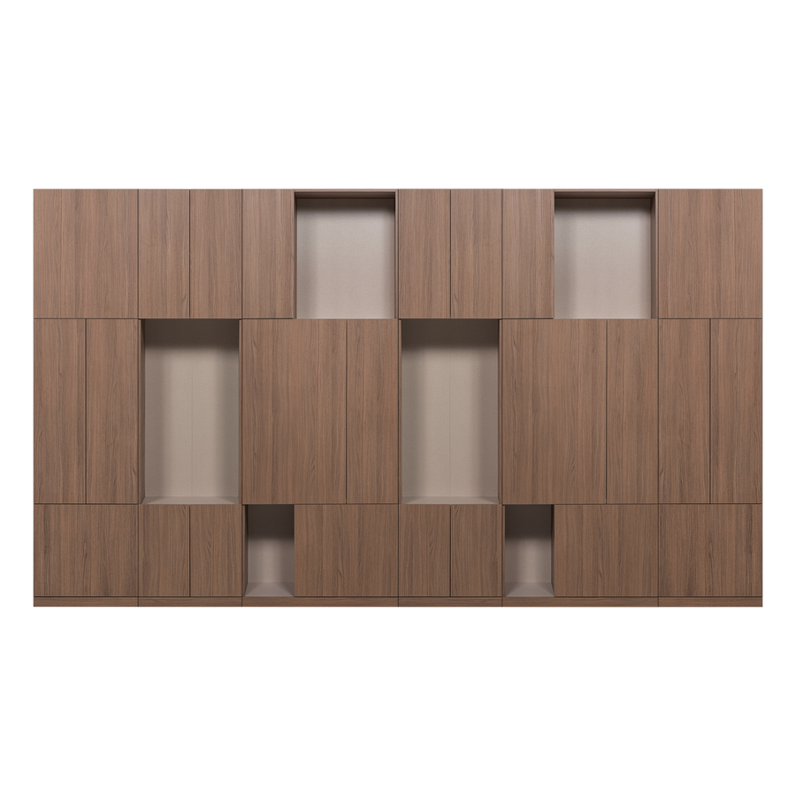 Build wandkast combinatie 376 cm eikendecor bruin