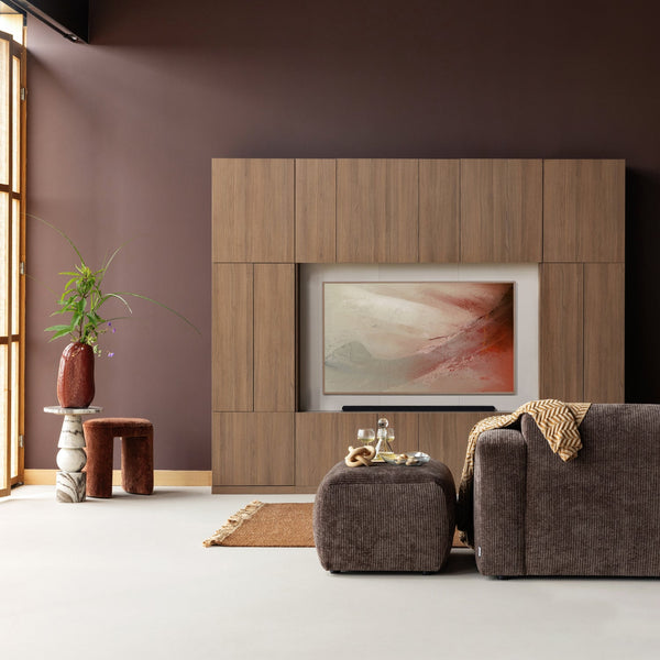 Build wandkast combinatie 268 cm eikendecor bruin