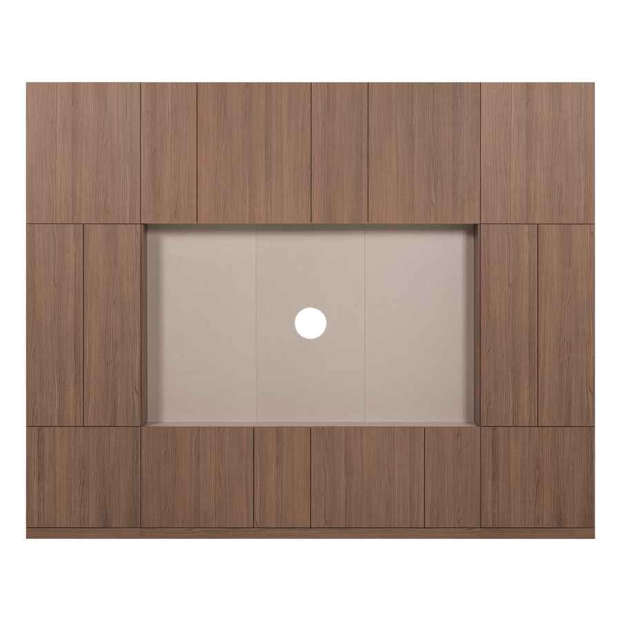 Build wandkast combinatie 268 cm eikendecor bruin