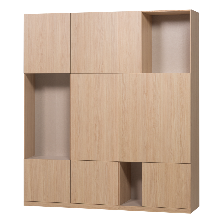 Build wandkast combinatie 188 cm eikendecor naturel