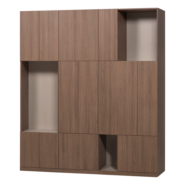 Build wandkast combinatie 188 cm eikendecor bruin