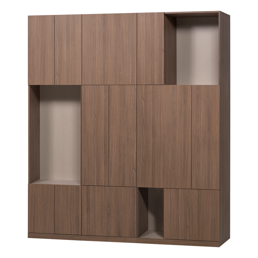 Build wandkast combinatie 188 cm eikendecor bruin