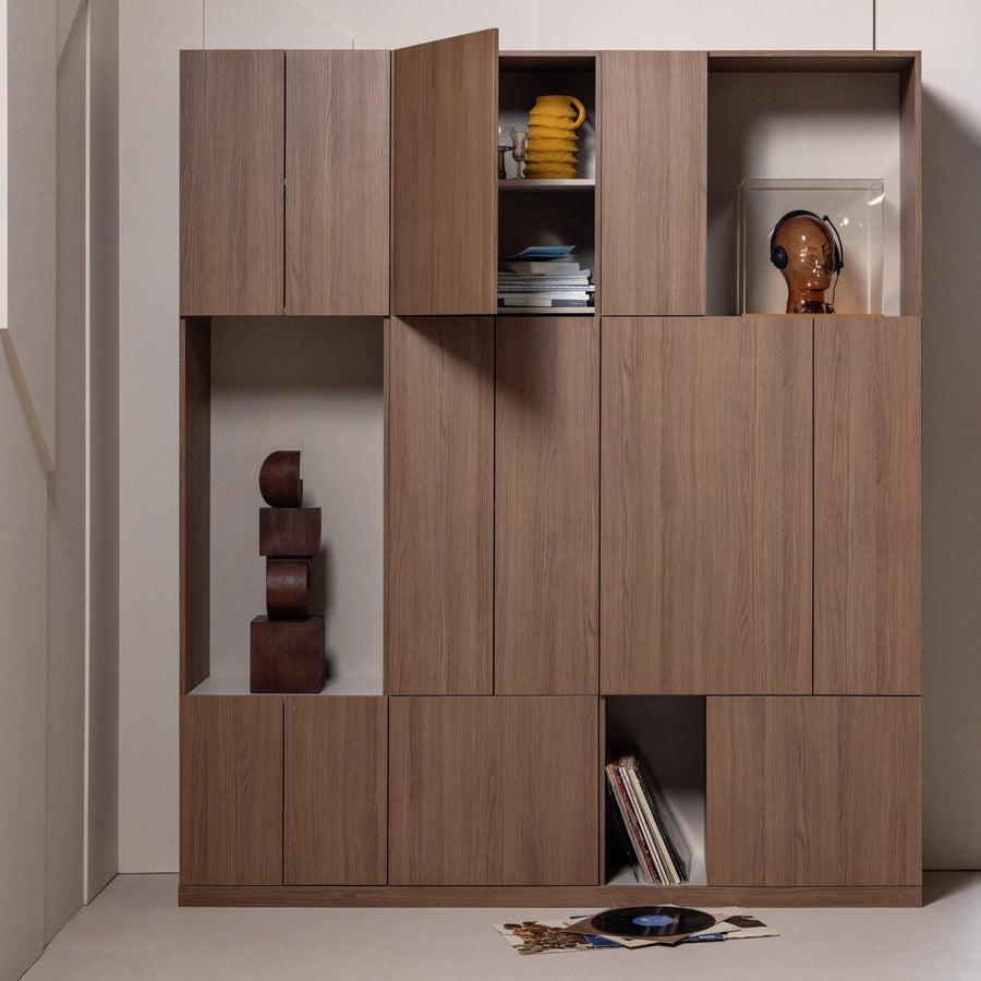 Build wandkast combinatie 188 cm eikendecor bruin