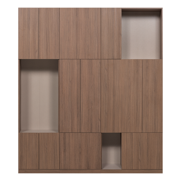Build wandkast combinatie 188 cm eikendecor bruin