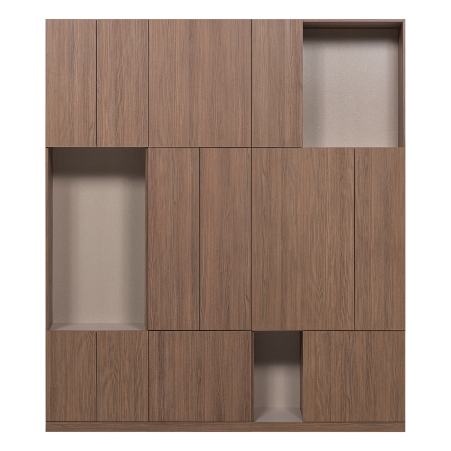 Build wandkast combinatie 188 cm eikendecor bruin