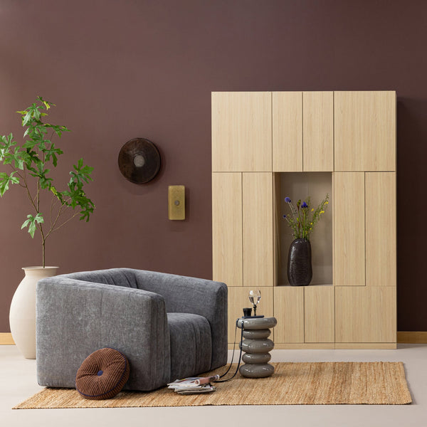 Build wandkast combinatie 162 cm eikendecor naturel