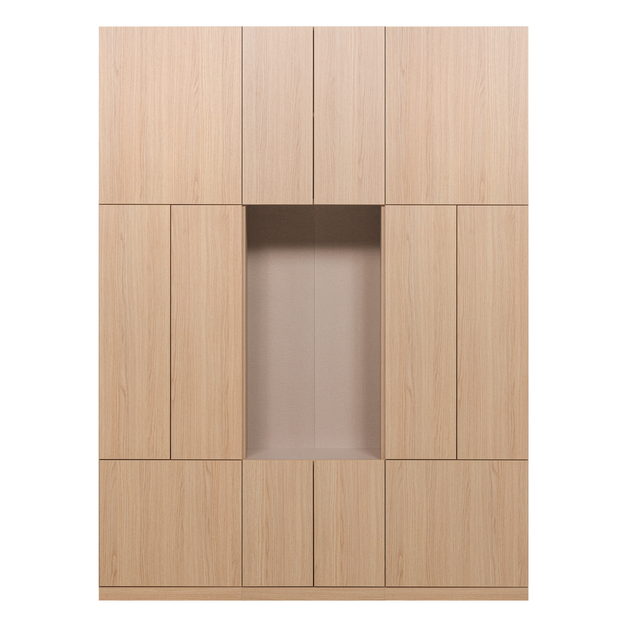 Build wandkast combinatie 162 cm eikendecor naturel