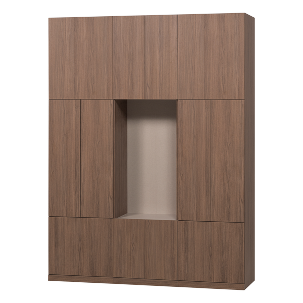Build wandkast combinatie 162 cm eikendecor bruin