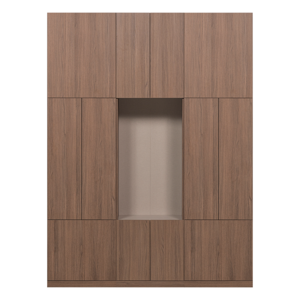 Build wandkast combinatie 162 cm eikendecor bruin