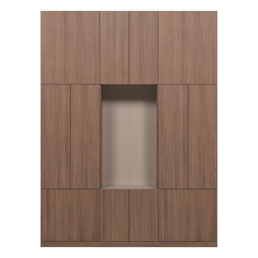 Build wandkast combinatie 162 cm eikendecor bruin