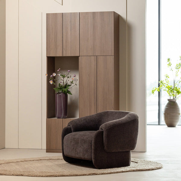 Build wandkast combinatie 108 cm eikendecor bruin