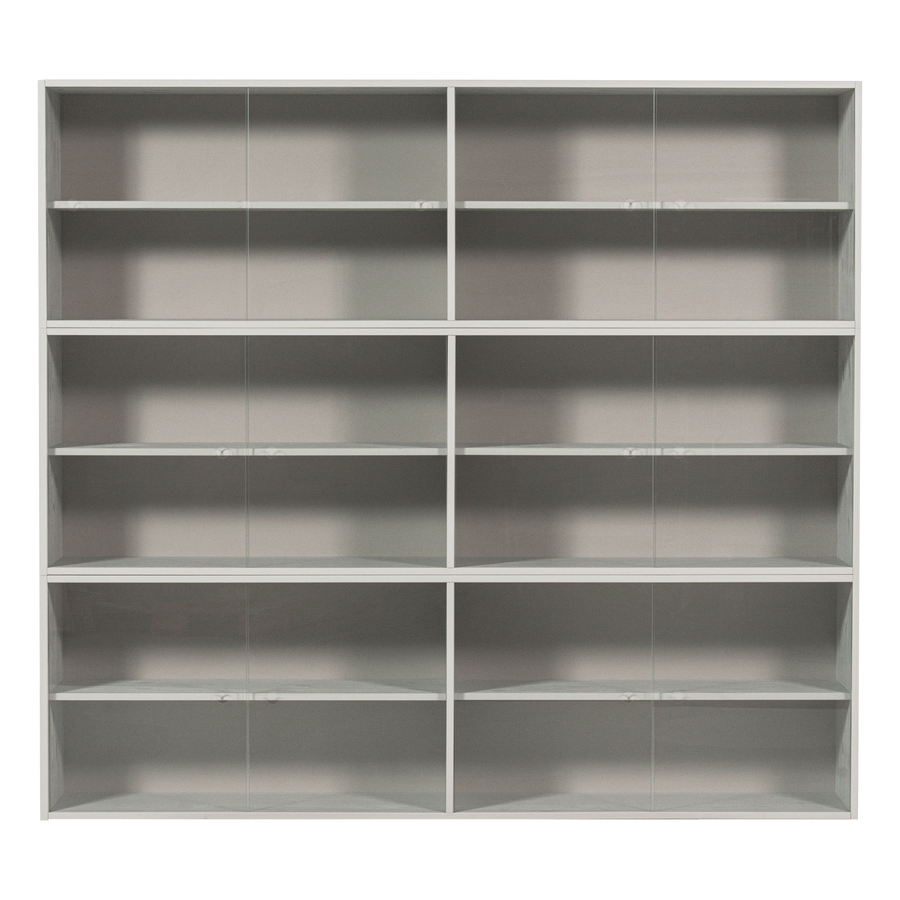 Klink vitrinekast combinatie grenen mist