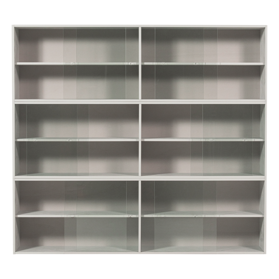 Klink vitrinekast combinatie grenen mist