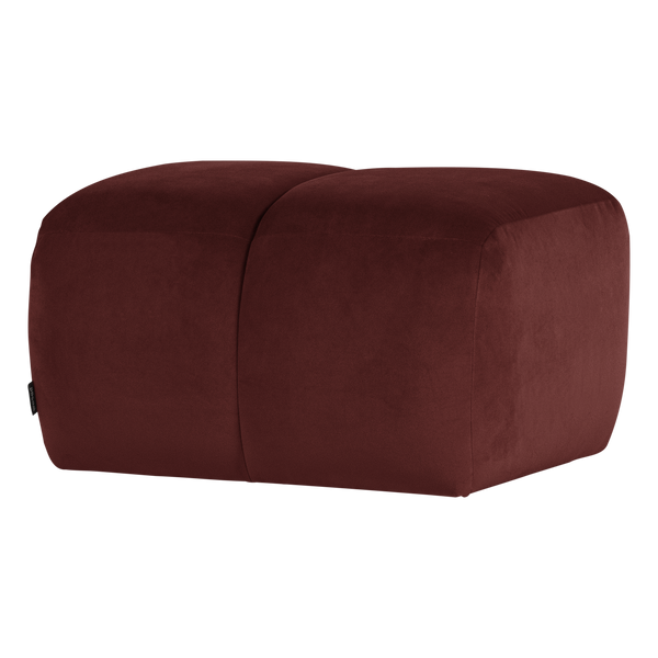 Mojo poef velvet kastanjebruin