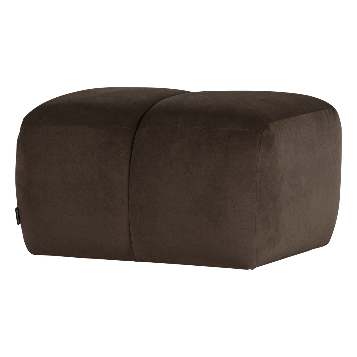 Mojo poef velvet bruin