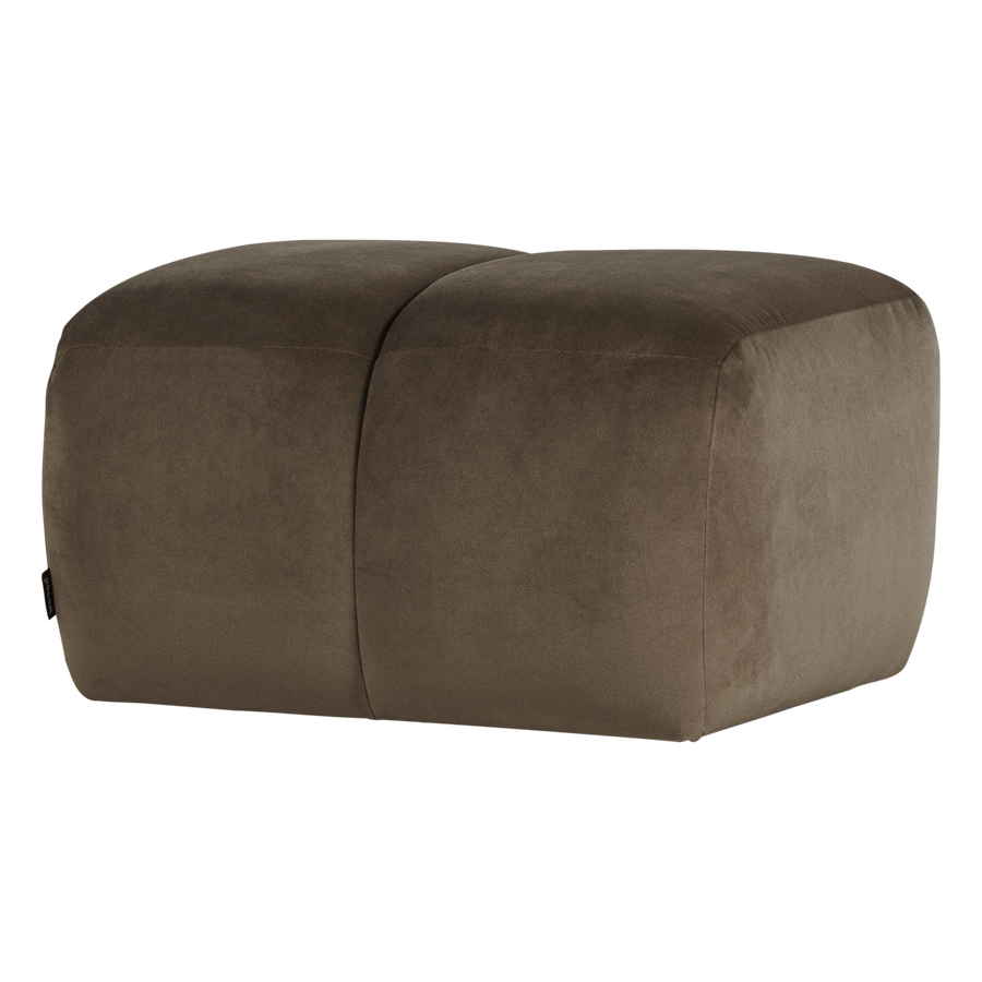 Mojo poef velvet taupe