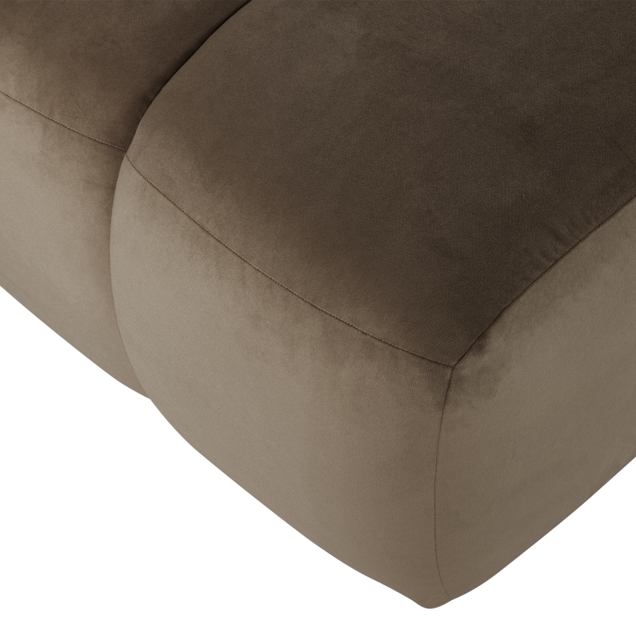 Mojo poef velvet taupe