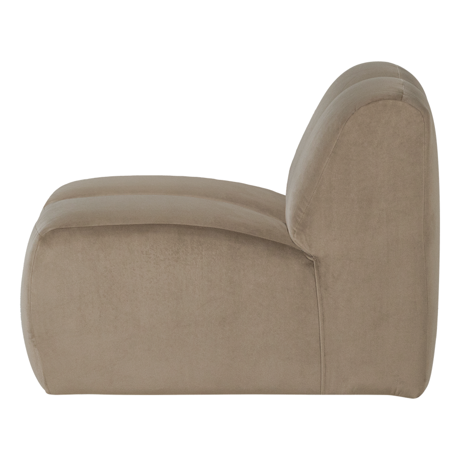 Mojo 1-zits bankelement velvet khaki