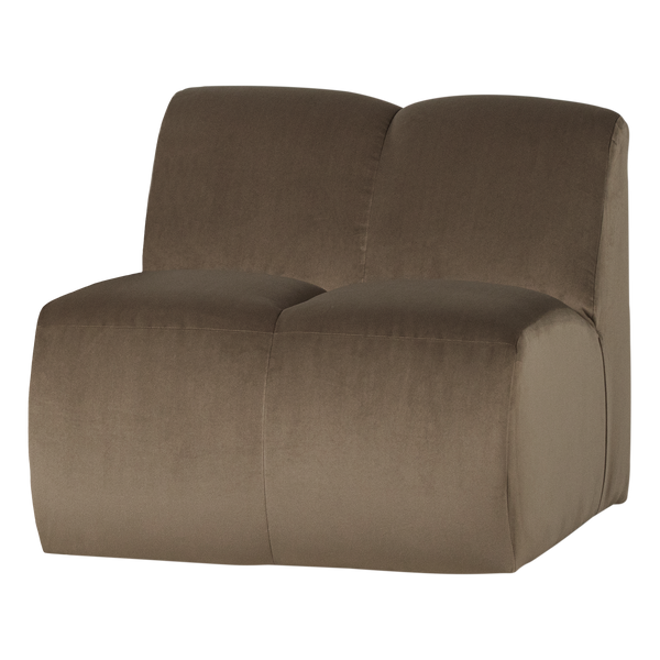 Mojo 1-zits bankelement velvet taupe