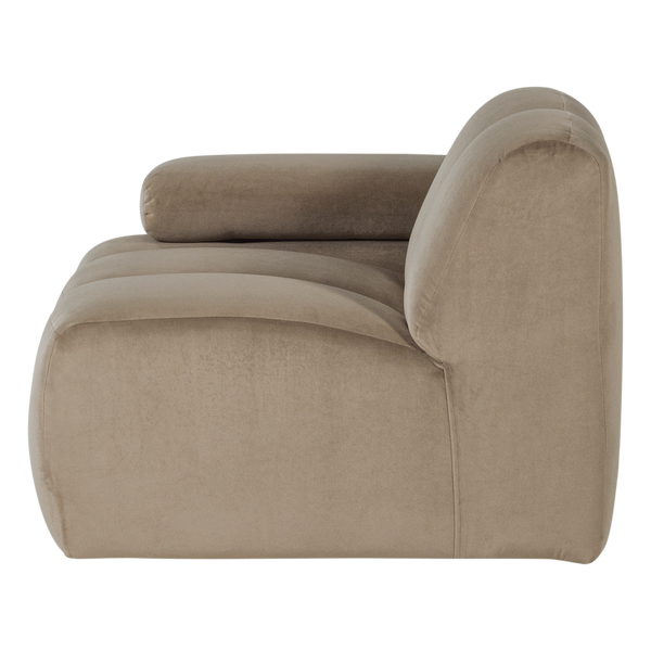 Mojo 1-zits bankelement arm links velvet khaki