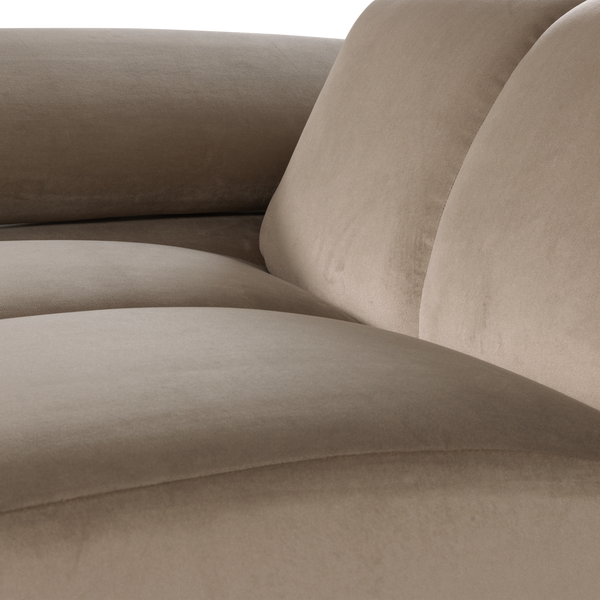 Mojo 1-zits bankelement arm links velvet khaki